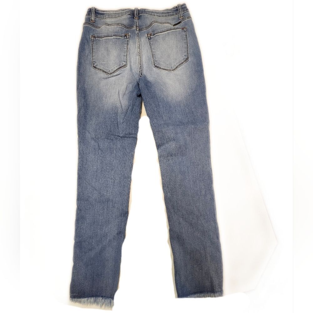 KanCan, Light Blue Wash, Distressed, High Waisted, Skinny Stretch Jeans, 11/29 - Picture 3 of 9